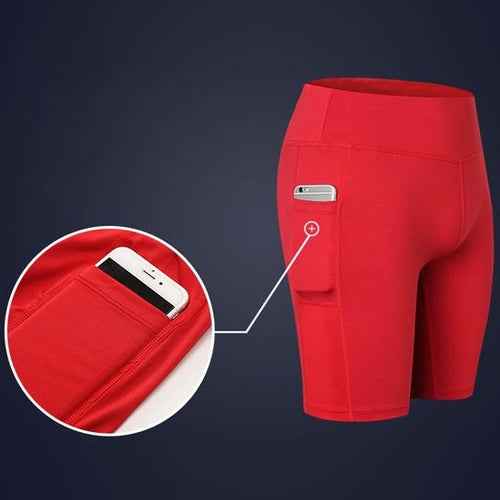 Women’s Yoga Shorts with Phone Pocket – Stretch Fit Activewear
