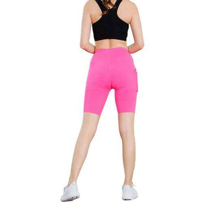 Women’s Yoga Shorts with Phone Pocket – Stretch Fit Activewear