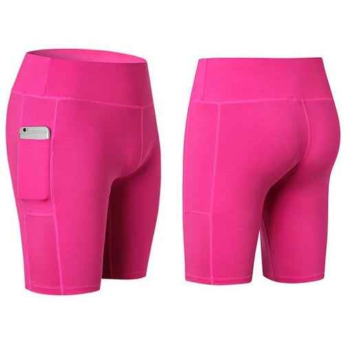Women’s Yoga Shorts with Phone Pocket – Stretch Fit Activewear