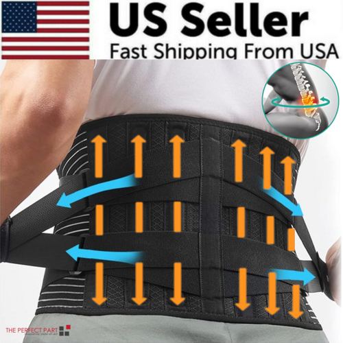 URFit Adjustable Back Support Belt – Lumbar Brace for Pain Relief
