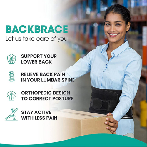 URFit Adjustable Back Support Belt – Lumbar Brace for Pain Relief