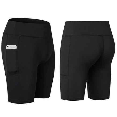 Women’s Yoga Shorts with Phone Pocket – Stretch Fit Activewear