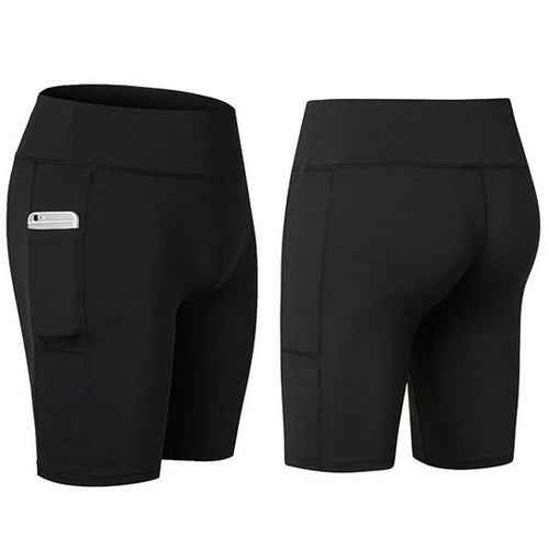 Women’s Yoga Shorts with Phone Pocket – Stretch Fit Activewear