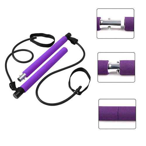 Portable Pilates Bar Kit – Full Body Home Workout Trainer