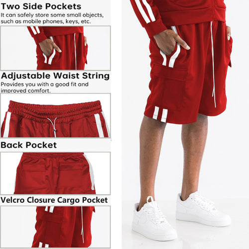 Two Stripe Cargo Short Set – Streetwear Summer Fit