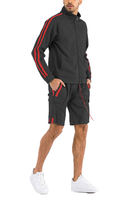 Two Stripe Cargo Short Set – Streetwear Summer Fit