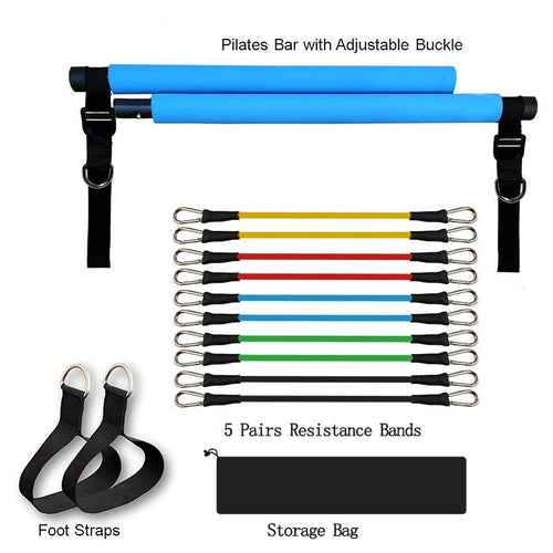 Portable Pilates Bar Kit – Full Body Home Workout Trainer